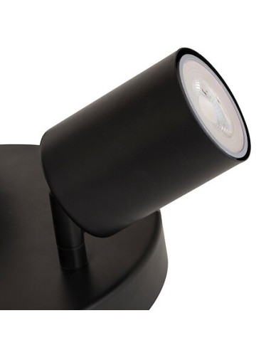 ILLUMINAZIONE: vendita online Lampadario 3 luci, Vico, metallo nero, diametro 20 cm, spot orientabile in offerta