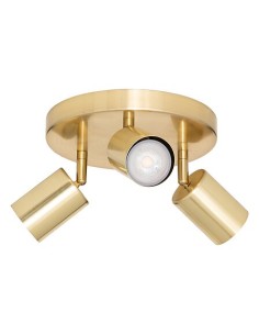 ILLUMINAZIONE: vendita online Lampadario 3 luci, Vico, metallo dorato, diametro 20 cm, spot orientabile in offerta