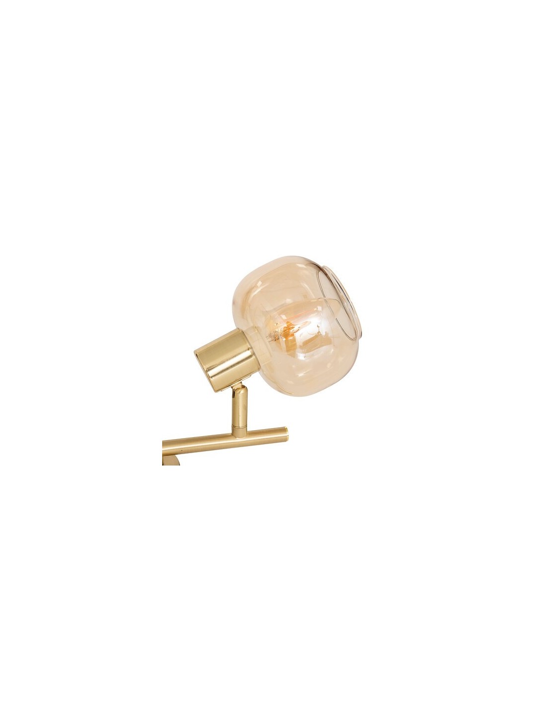 ILLUMINAZIONE: vendita online Applique 2 luci, Pilia, metallo, vetro ambra, L. 28 x P. 11 x H. 19 cm, spot orientabili in off...