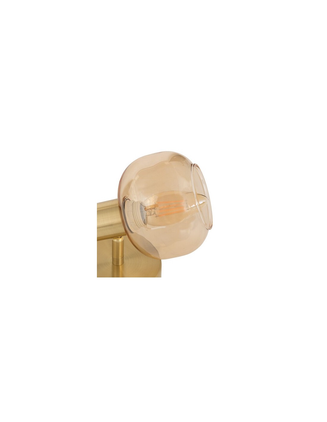 ILLUMINAZIONE: vendita online Applique Pilia, metallo dorato, vetro ambra, diametro 10 cm, spot orientabile in offerta