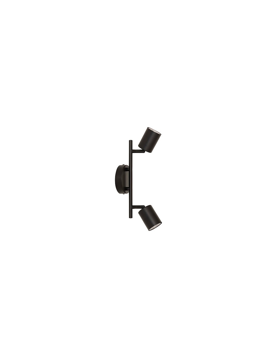 ILLUMINAZIONE: vendita online Applique 2 luci Vico, metallo nero, L. 28 x P. 10 x H. 16,5 cm, spot orientabile in offerta