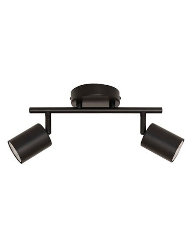 ILLUMINAZIONE: vendita online Applique 2 luci Vico, metallo nero, L. 28 x P. 10 x H. 16,5 cm, spot orientabile in offerta