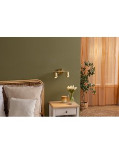 ILLUMINAZIONE: vendita online Applique 2 luci Vico, metallo dorato, L. 28 x P. 10 x H. 16,5 cm, spot orientabili in offerta