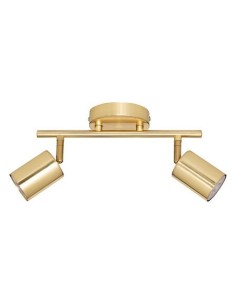 ILLUMINAZIONE: vendita online Applique 2 luci Vico, metallo dorato, L. 28 x P. 10 x H. 16,5 cm, spot orientabili in offerta