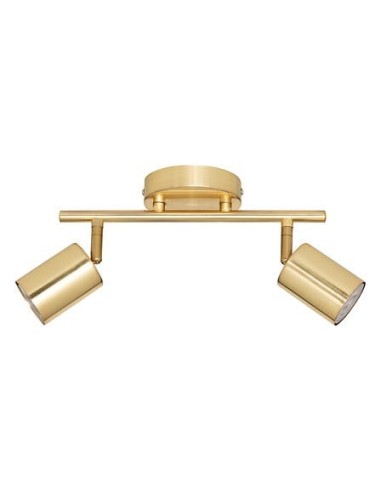 ILLUMINAZIONE: vendita online Applique 2 luci Vico, metallo dorato, L. 28 x P. 10 x H. 16,5 cm, spot orientabili in offerta