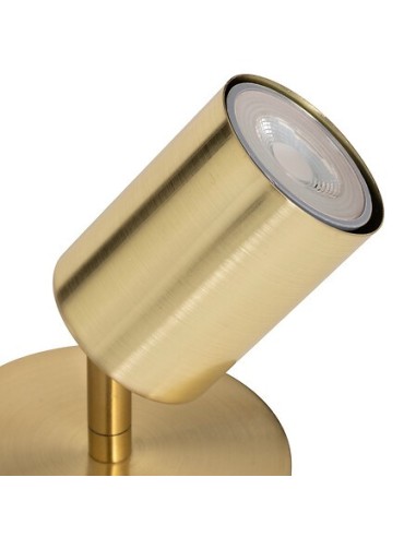 ILLUMINAZIONE: vendita online Applique Vico metallo dorato diametro 10 cm, spot orientabile in offerta