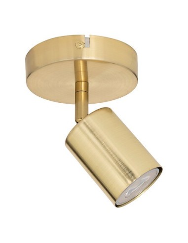 ILLUMINAZIONE: vendita online Applique Vico metallo dorato diametro 10 cm, spot orientabile in offerta