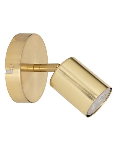 ILLUMINAZIONE: vendita online Applique Vico metallo dorato diametro 10 cm, spot orientabile in offerta