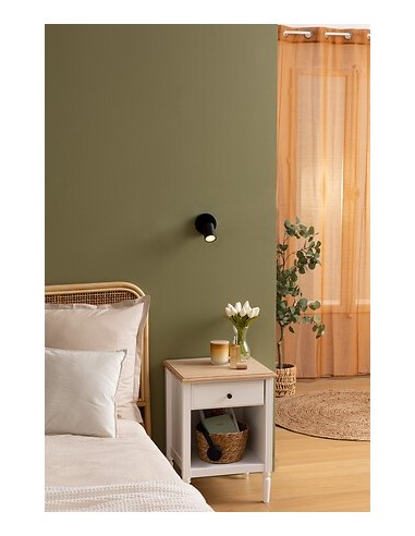 ILLUMINAZIONE: vendita online Applique Vico metallo nero diametro 10,5 cm, spot orientabile in offerta