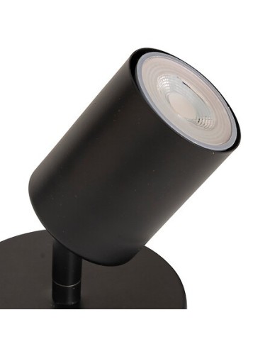 ILLUMINAZIONE: vendita online Applique Vico metallo nero diametro 10,5 cm, spot orientabile in offerta