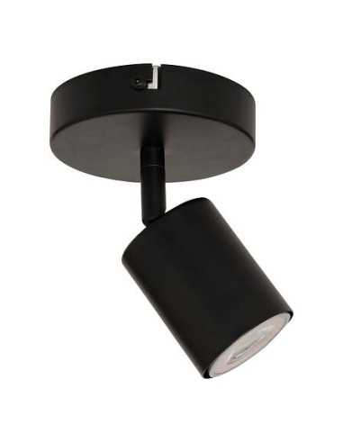 ILLUMINAZIONE: vendita online Applique Vico metallo nero diametro 10,5 cm, spot orientabile in offerta