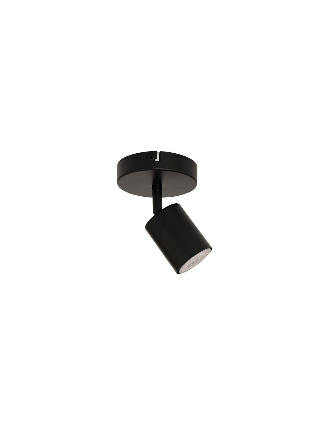 ILLUMINAZIONE: vendita online Applique Vico metallo nero diametro 10,5 cm, spot orientabile in offerta