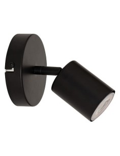 ILLUMINAZIONE: vendita online Applique Vico metallo nero diametro 10,5 cm, spot orientabile in offerta