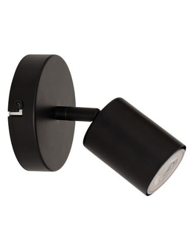 ILLUMINAZIONE: vendita online Applique Vico metallo nero diametro 10,5 cm, spot orientabile in offerta