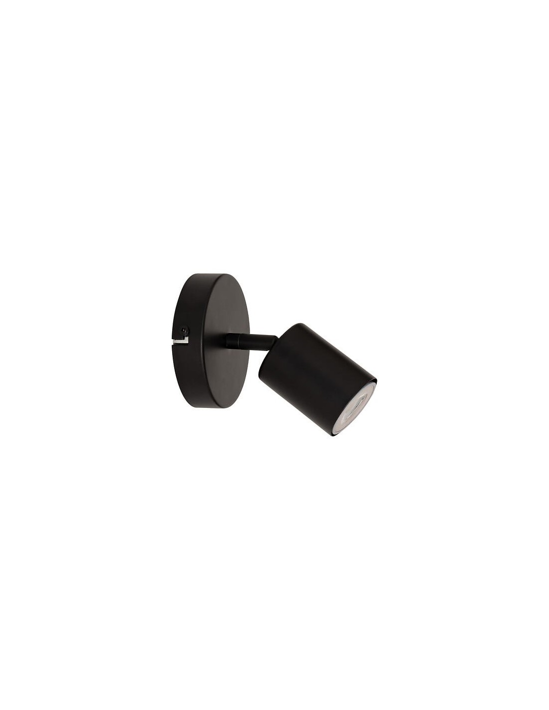 ILLUMINAZIONE: vendita online Applique Vico metallo nero diametro 10,5 cm, spot orientabile in offerta