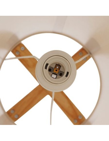 ILLUMINAZIONE: vendita online Lampada da terra, Rafa, D. 24 cm, H. 107 cm, legno beige, hevea, pvc, steel in offerta