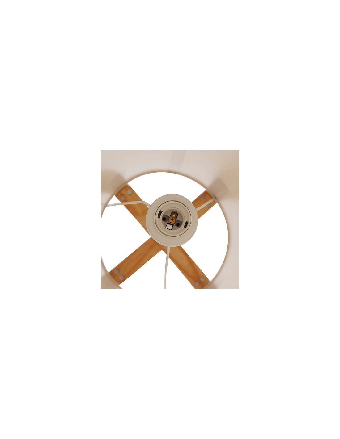 ILLUMINAZIONE: vendita online Lampada da terra, Rafa, D. 24 cm, H. 107 cm, legno beige, hevea, pvc, steel in offerta