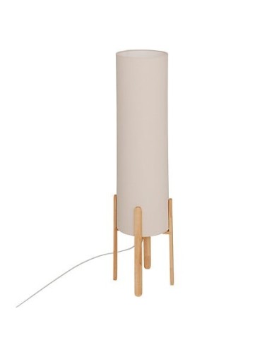 ILLUMINAZIONE: vendita online Lampada da terra, Rafa, D. 24 cm, H. 107 cm, legno beige, hevea, pvc, steel in offerta
