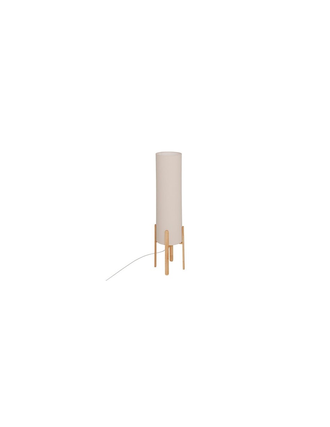 ILLUMINAZIONE: vendita online Lampada da terra, Rafa, D. 24 cm, H. 107 cm, legno beige, hevea, pvc, steel in offerta
