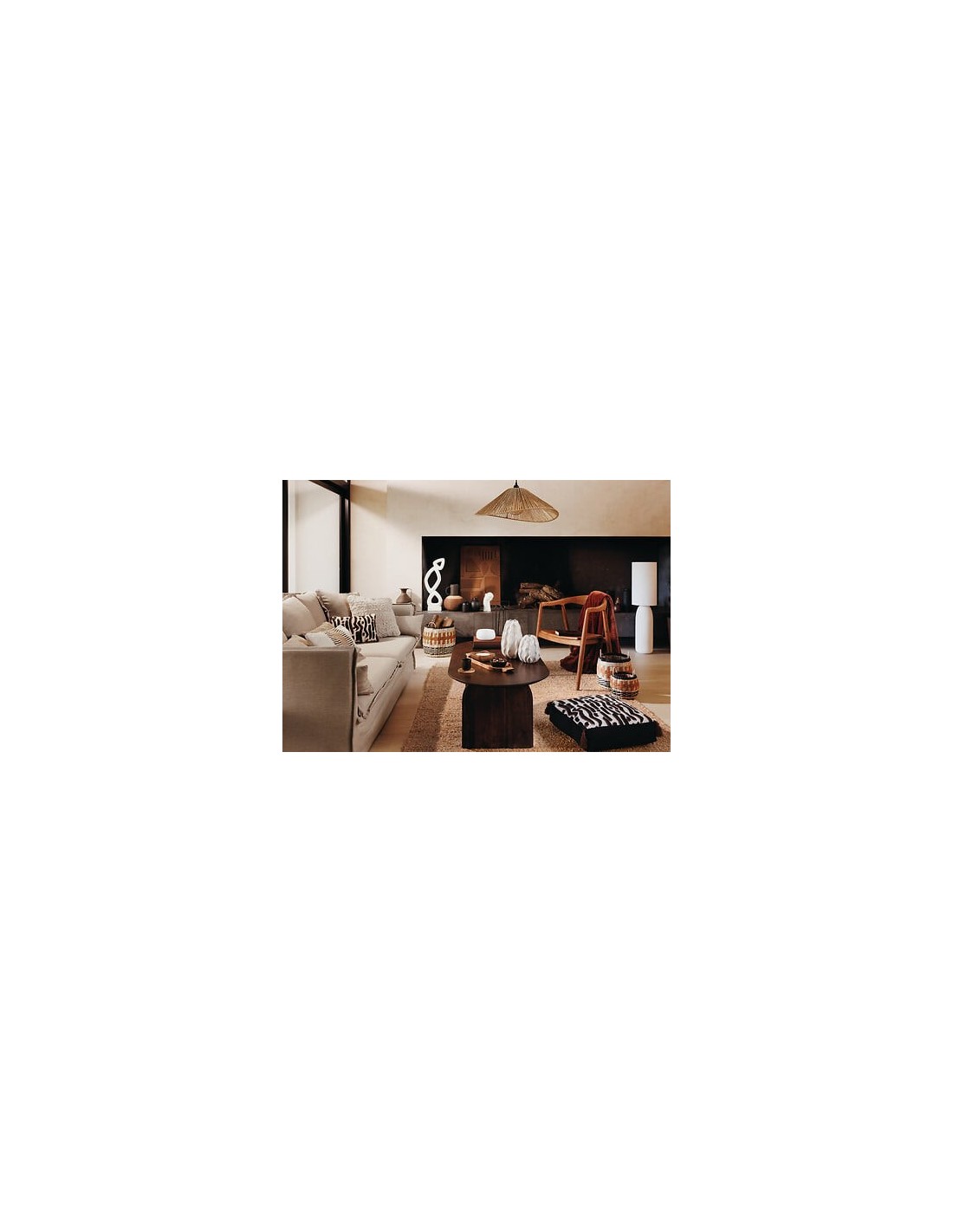 ILLUMINAZIONE: vendita online Lampada da terra, Keyah, D. 28 cm, A. 111 cm, bianca, stoneware in offerta