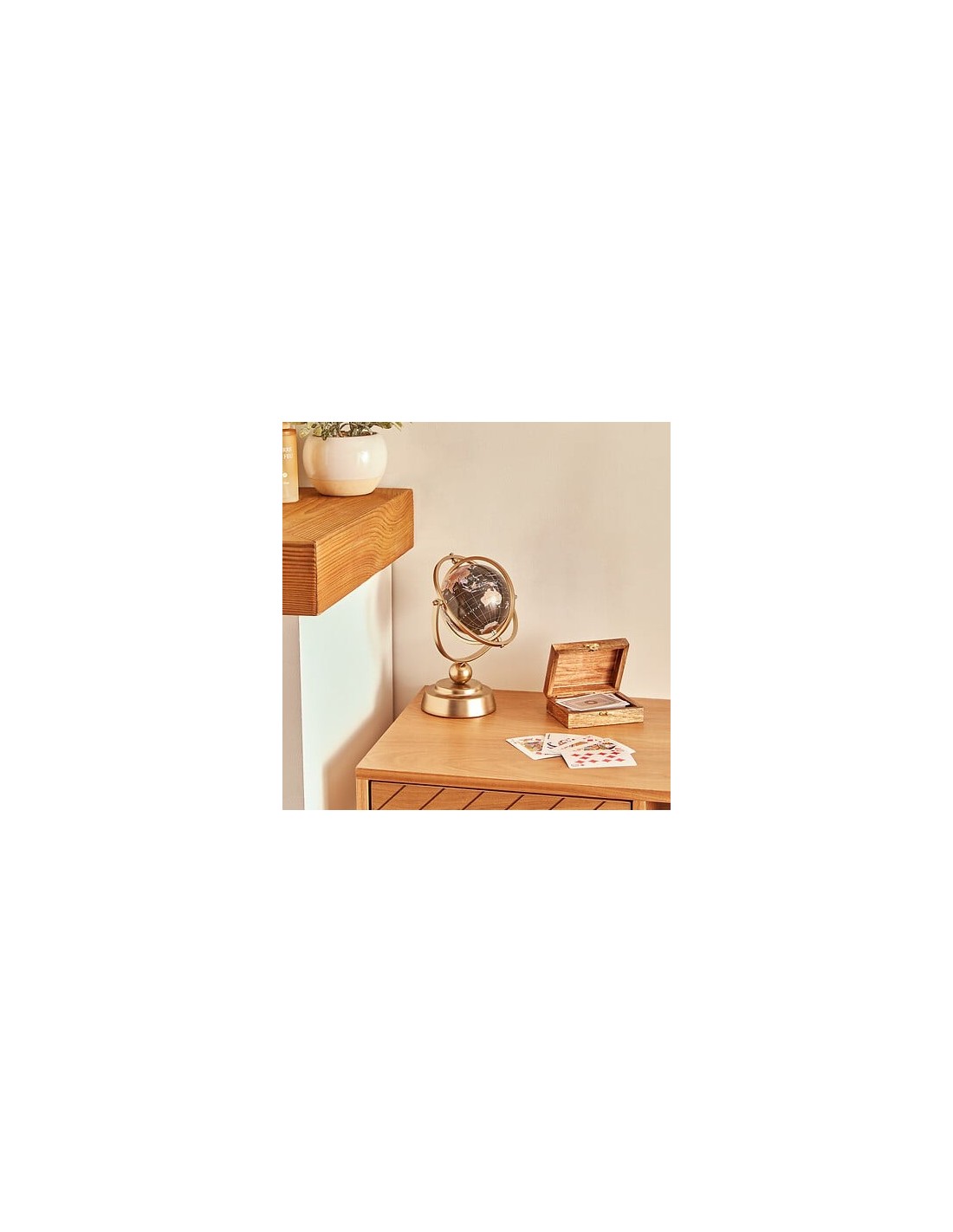 OGGETTISTICA: vendita online Globo terrestre, Bota, L. 20,5 cm, P. 11 cm, H. 24 cm, metallo bronzo in offerta