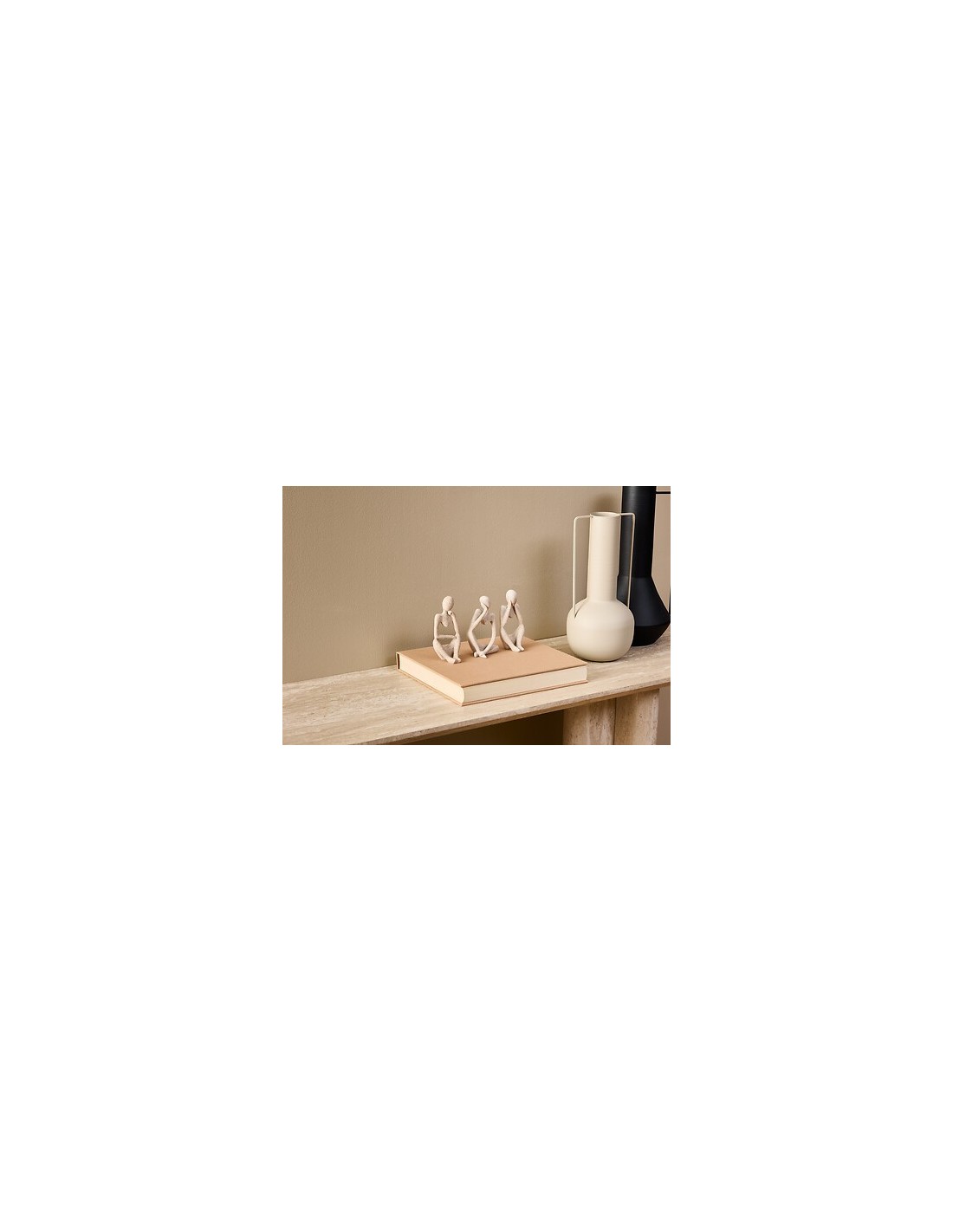 OGGETTISTICA: vendita online Set 3 statue donne, Aby, L. 6,5 cm, P. 5 cm, H. 11,5 cm, resina beige in offerta