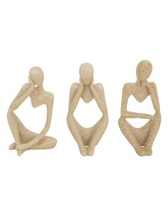 OGGETTISTICA: vendita online Set 3 statue donne, Aby, L. 6,5 cm, P. 5 cm, H. 11,5 cm, resina beige in offerta