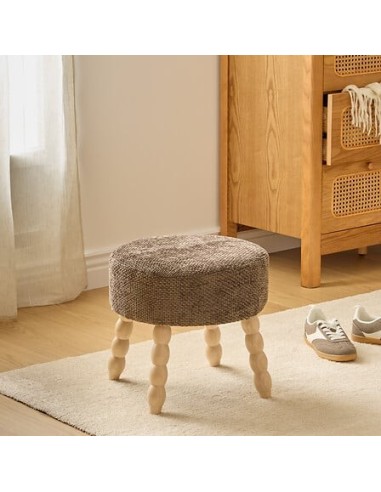 SEDIE: vendita online Sgabello d’appoggio, Spolo, D. 38 cm, H. 39 cm, ciniglia tonka, marron in offerta