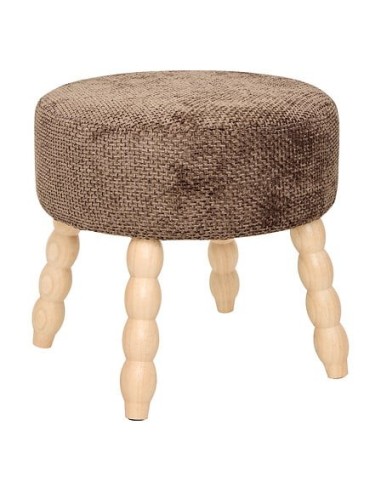 SEDIE: vendita online Sgabello d’appoggio, Spolo, D. 38 cm, H. 39 cm, ciniglia tonka, marron in offerta