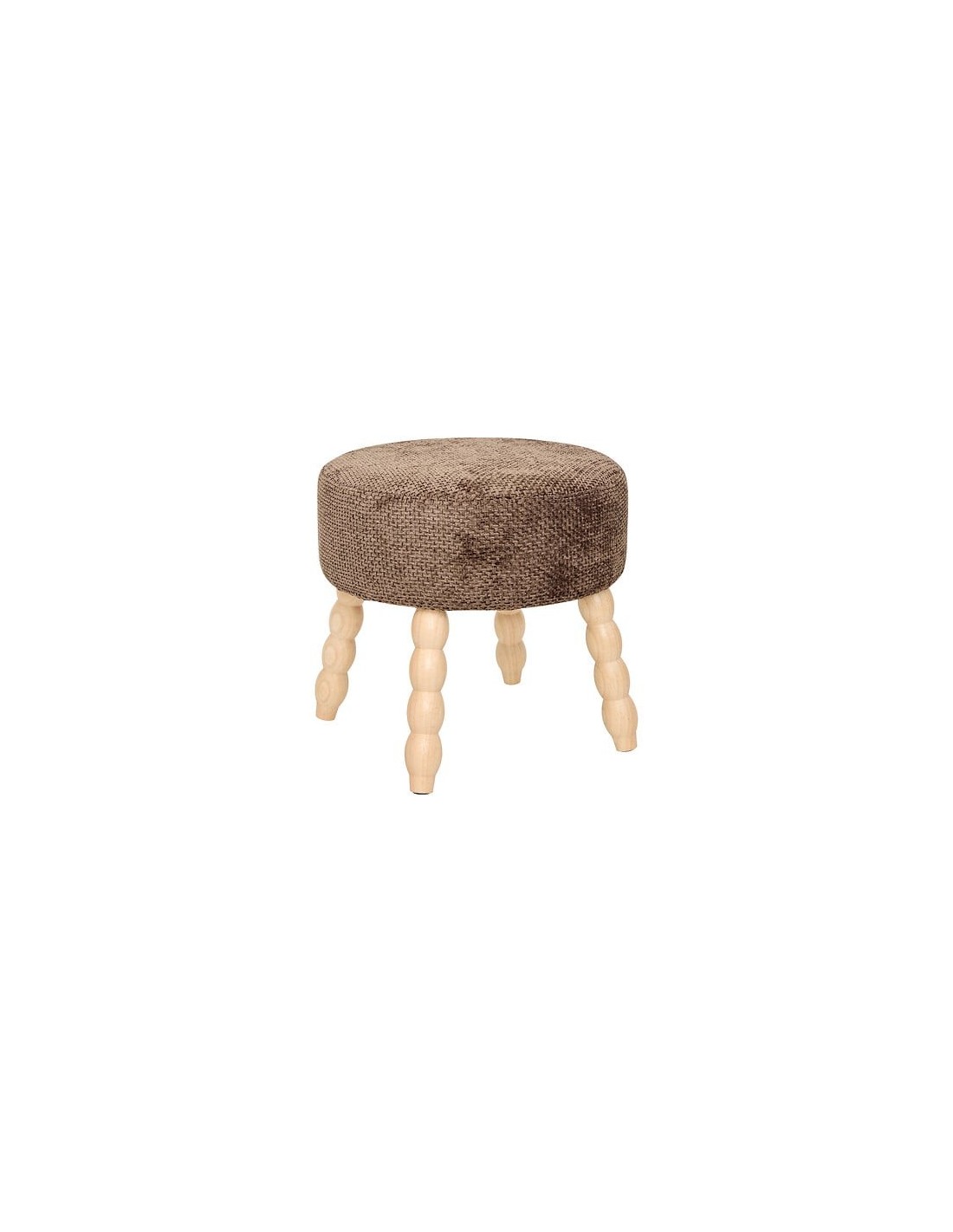 SEDIE: vendita online Sgabello d’appoggio, Spolo, D. 38 cm, H. 39 cm, ciniglia tonka, marron in offerta