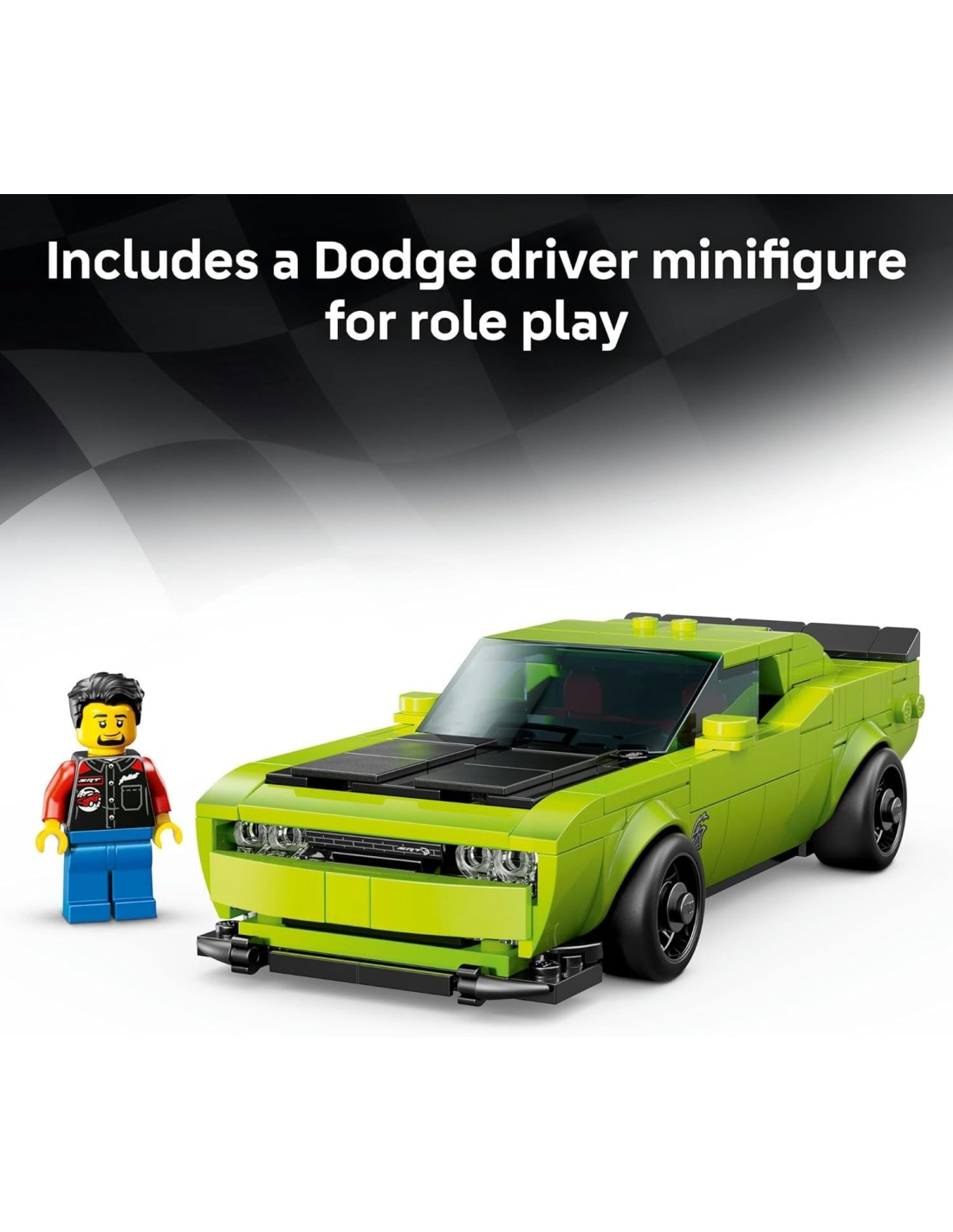 GIOCATTOLO PUBBLICIZZATO: vendita online LEGO 77237 Speed Champions Dodge Challenger SRT Hellcat | Set Muscle Car Americana i...