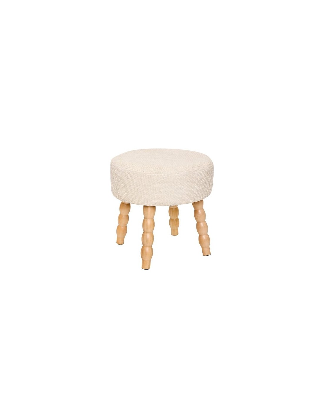 SEDIE: vendita online Sgabello d’appoggio, Spolo, D. 38 cm, H. 39 cm, ciniglia bianca in offerta