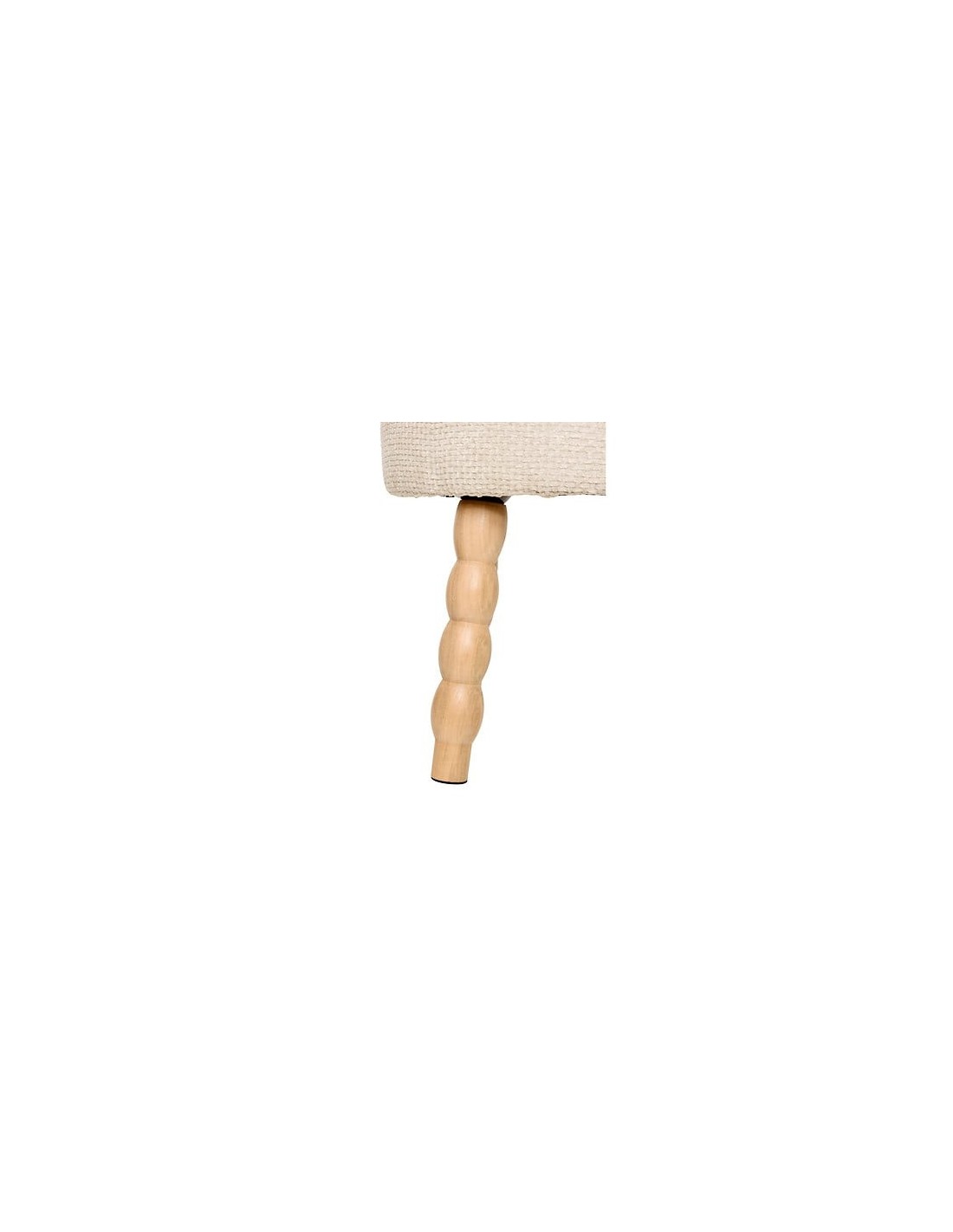 SEDIE: vendita online Sgabello d’appoggio, Spolo, D. 38 cm, H. 39 cm, ciniglia bianca in offerta