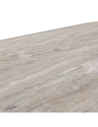 MOBILETTI E CONSOLE: vendita online Consolle Tusco, L. 140 cm, P. 34 cm, A. 79,5 cm, metallo, MDF effetto marmo, nero in offerta