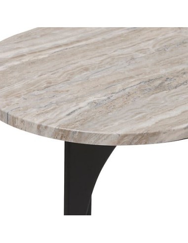 MOBILETTI E CONSOLE: vendita online Consolle Tusco, L. 140 cm, P. 34 cm, A. 79,5 cm, metallo, MDF effetto marmo, nero in offerta