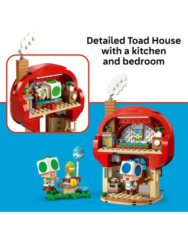 GIOCATTOLO PUBBLICIZZATO: vendita online LEGO 72041 Super Mario Festa a Casa di Toad in offerta