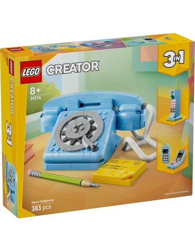 GIOCATTOLO PUBBLICIZZATO: vendita online LEGO Creator 31174 Telefono Retrò – Set 3 in 1 Vintage in offerta