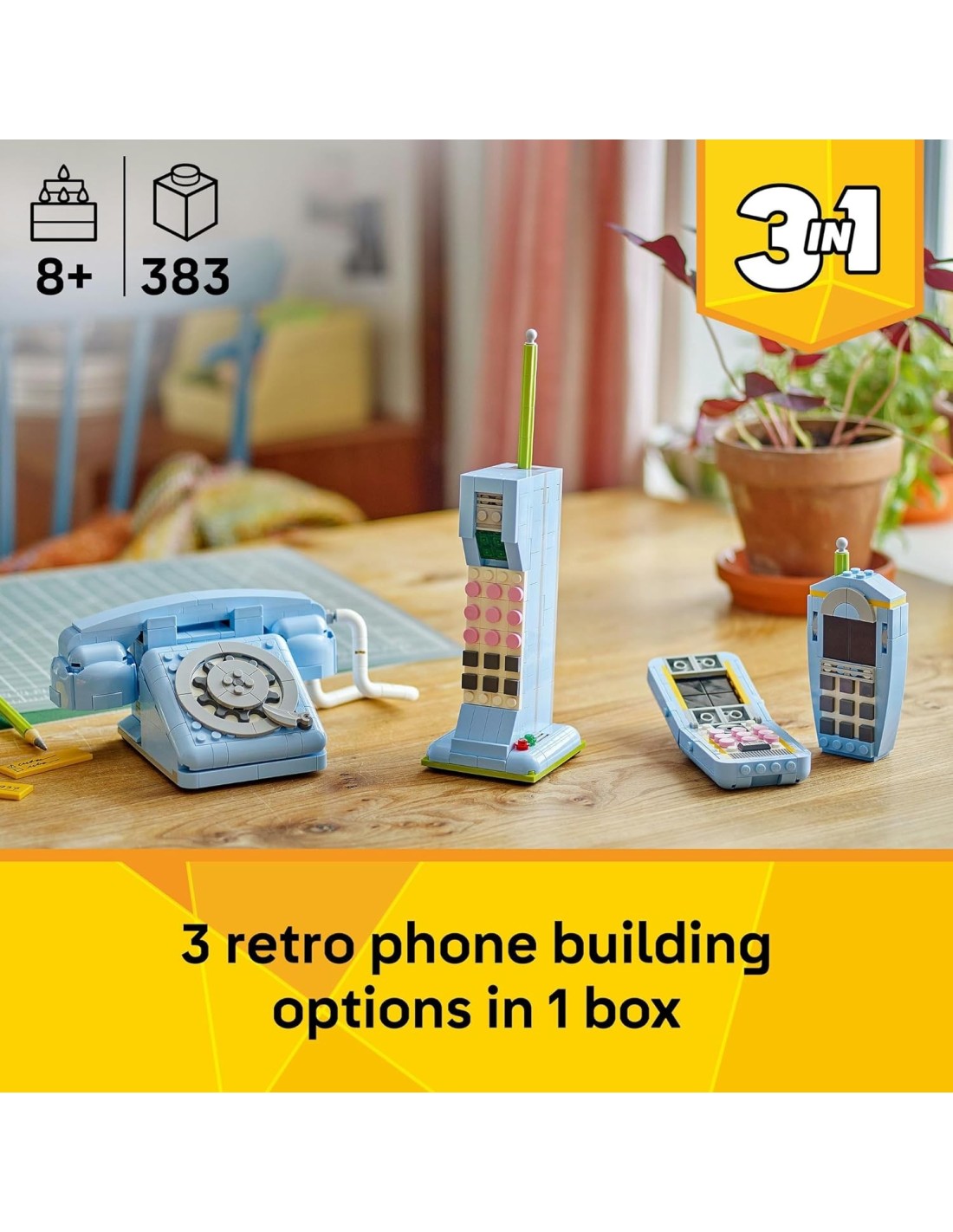 GIOCATTOLO PUBBLICIZZATO: vendita online LEGO Creator 31174 Telefono Retrò – Set 3 in 1 Vintage in offerta