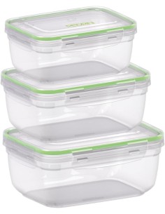 THERMOS E PORTAVIVANDE: vendita online Set 3 Contenitori Rettangolari Pedrini 400/800/1400ML in offerta