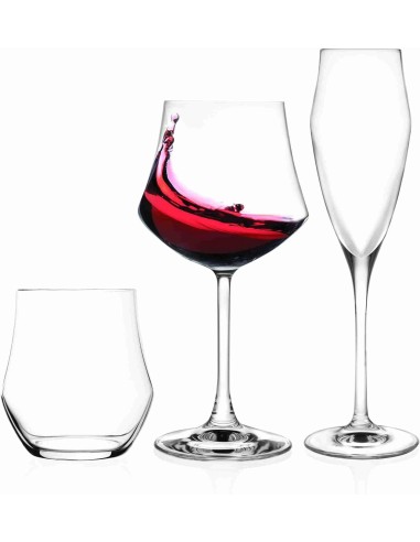 SERVIZI COMPLETI: vendita online Set 18 Bicchieri e Calici RCR Ego – Cristallo Luxion in offerta
