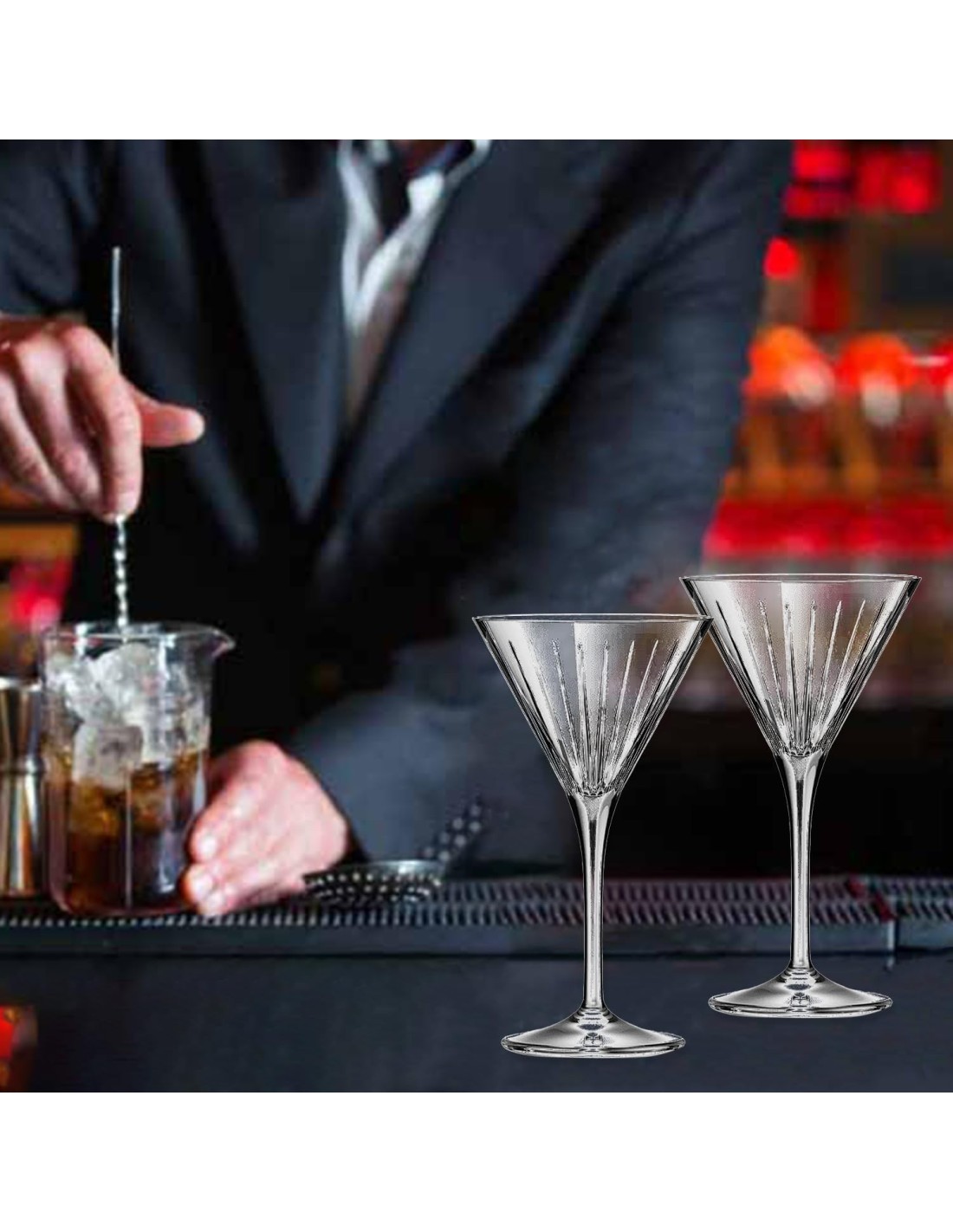 CALICI VINO E SPUMANTE: vendita online Set 6 Calici Martini 21cl RCR Timeless – Cristallo Luxion in offerta