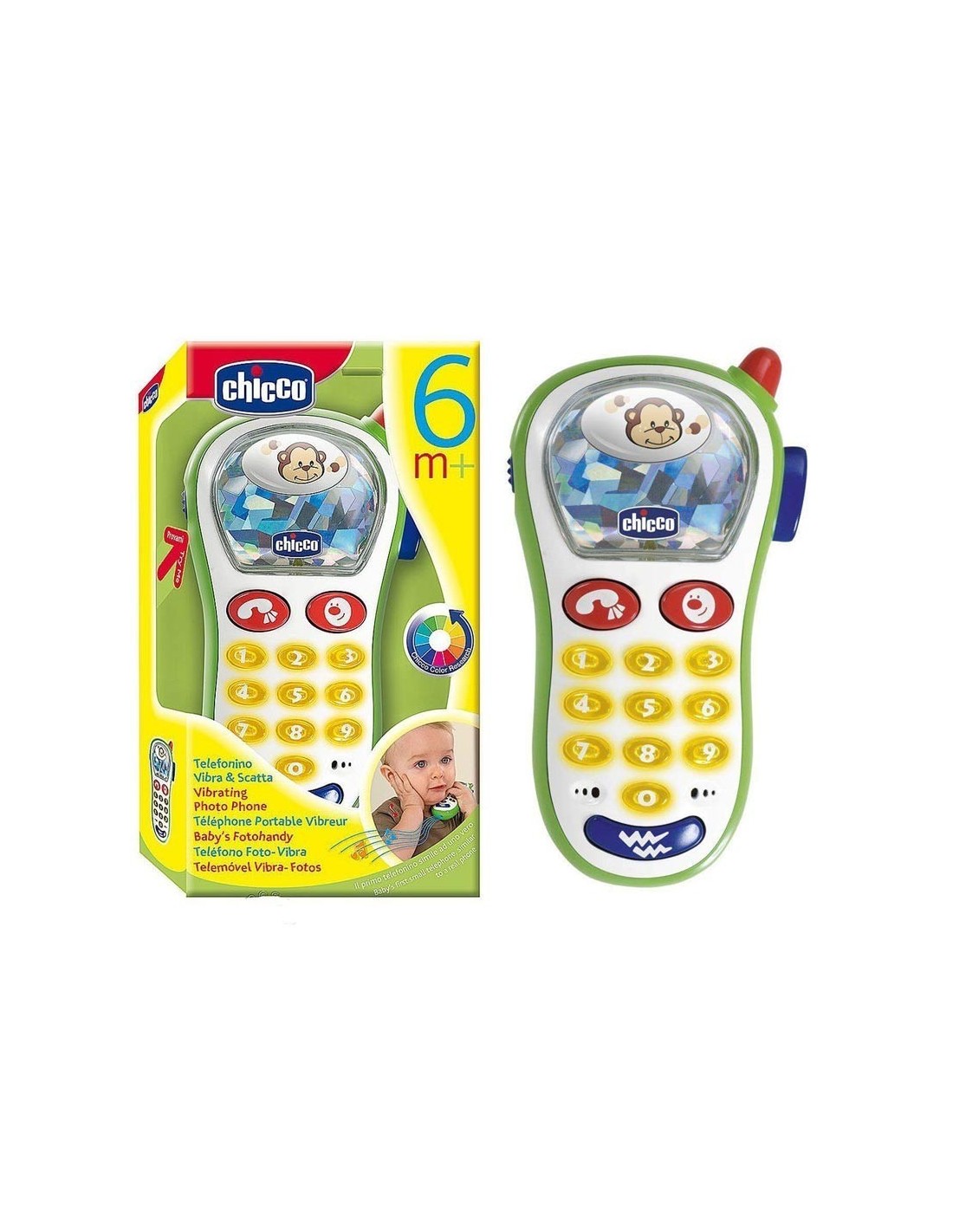 GIOCATTOLO PUBBLICIZZATO: vendita online GIOCO TELEFONINO VIBRA E SCATTA PNT CHICCO in offerta