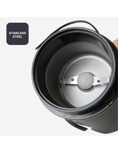 BLACK+DECKER Macinacaffè 150W in Acciaio Inox Nero | Shopincasa