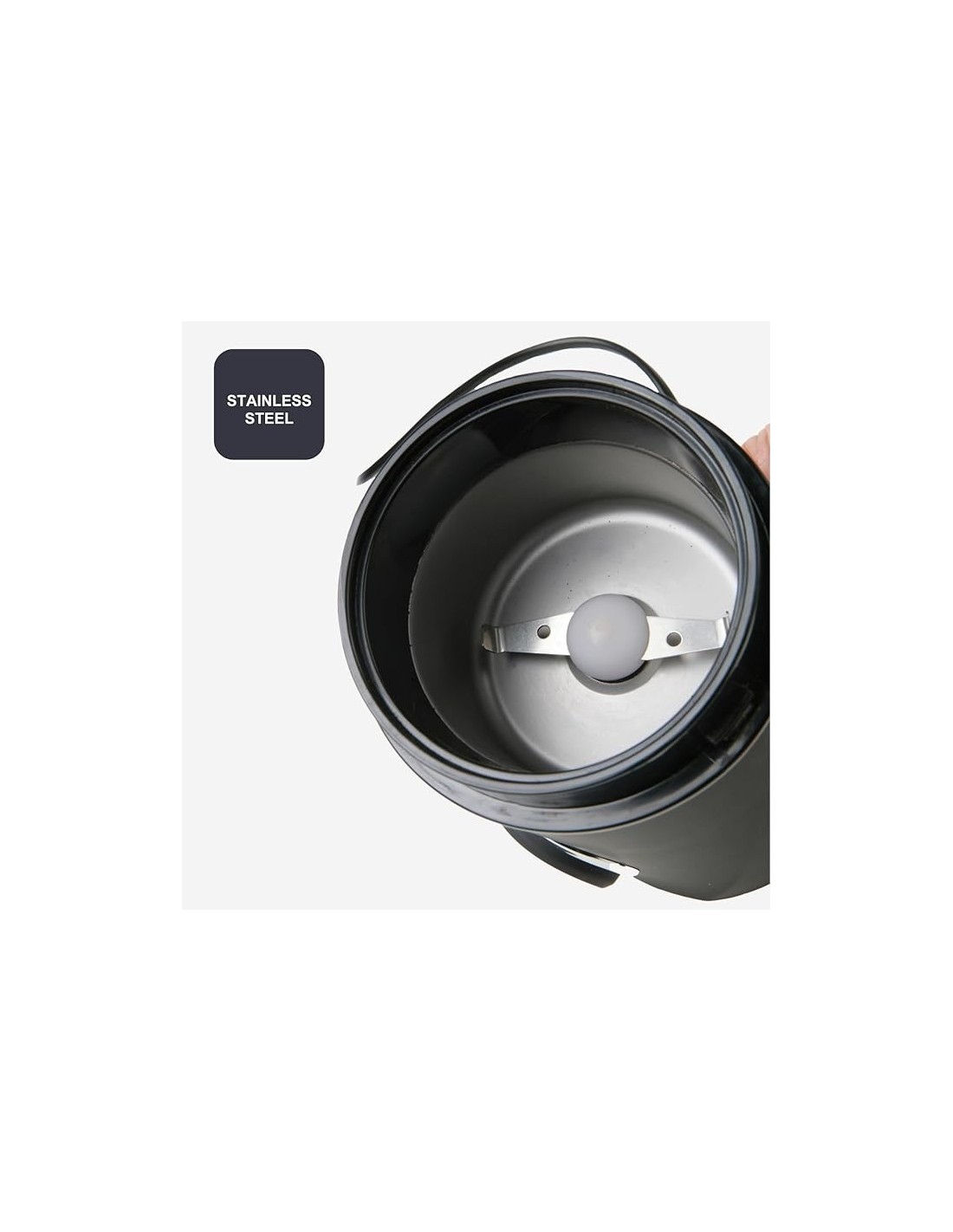 BLACK+DECKER Macinacaffè 150W in Acciaio Inox Nero | Shopincasa