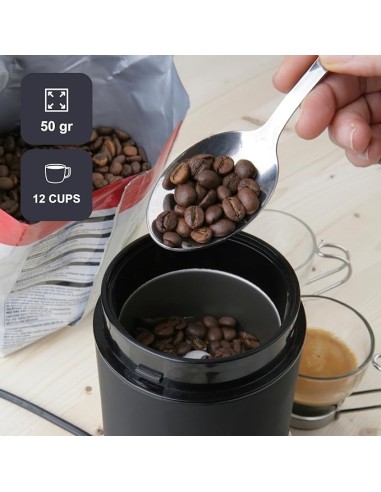 BLACK+DECKER Macinacaffè 150W in Acciaio Inox Nero | Shopincasa
