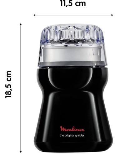 Moulinex AR1108 Macinacaffè 180W Acciaio Inox Nero | Shopincasa