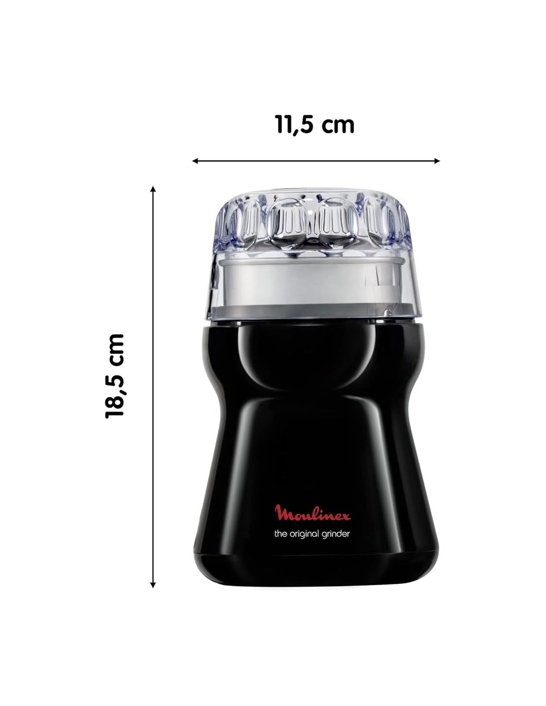 Moulinex AR1108 Macinacaffè 180W Acciaio Inox Nero | Shopincasa