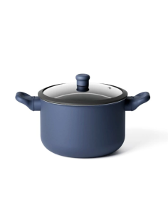 COOK COLOR CUOCIPASTA 22CM BLU C/COPERCHIO VETRO