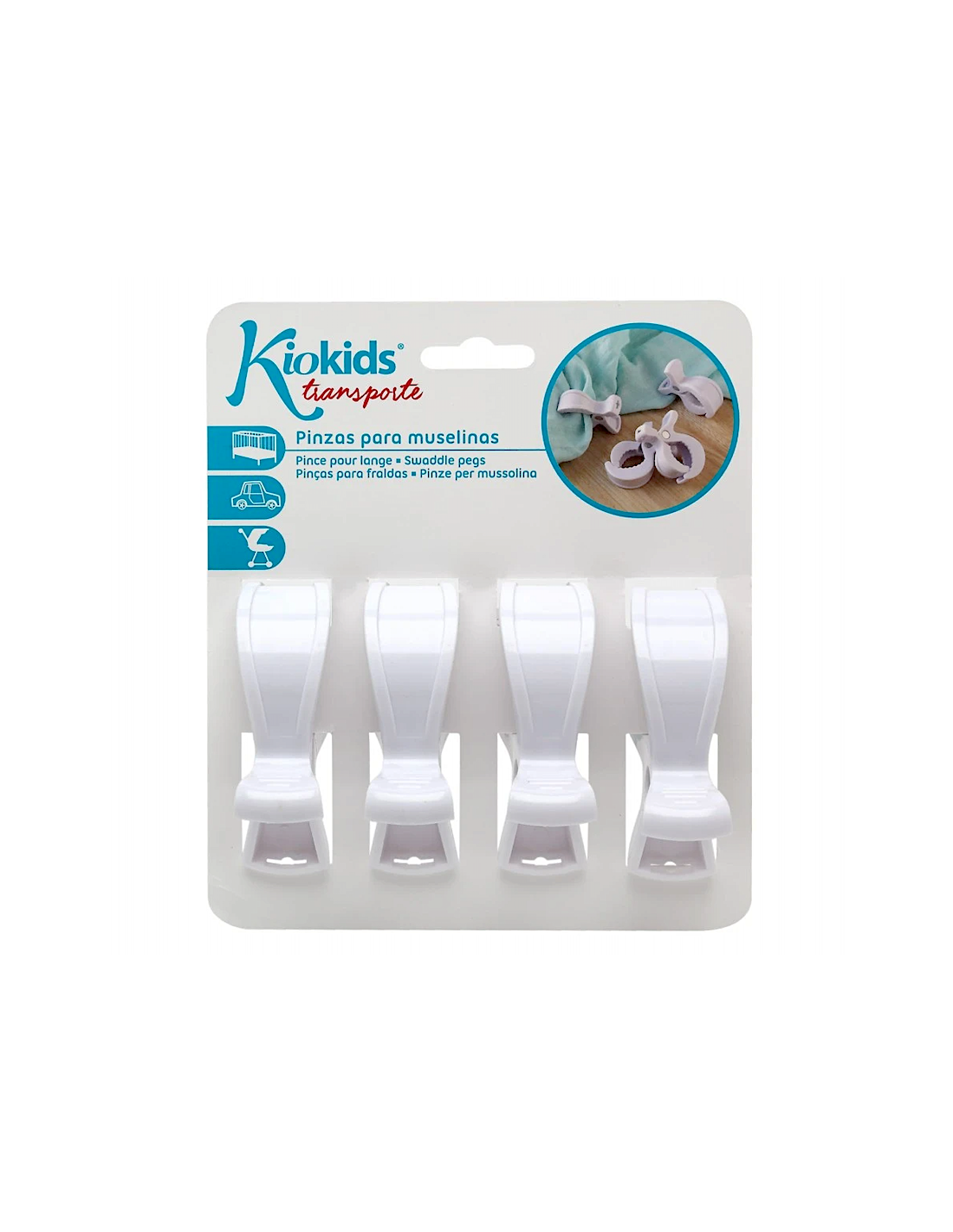 Pinze per Mussola – Set 4 Clip Bianche Sicure | shopincasa.it