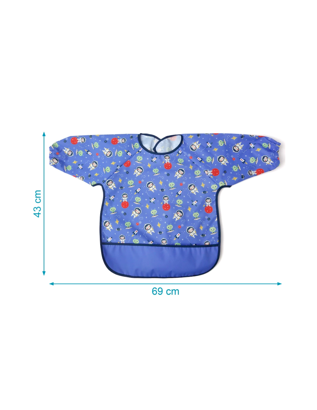 Bavaglino impermeabile con maniche blu per bambini - shopincasa.it